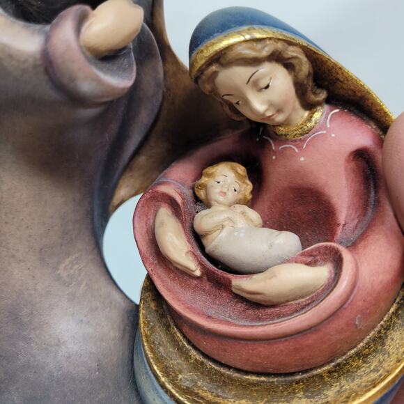 VTG Nativity Jesus Mary Joseph German Italian HolzSchnitzerei Carved Wood - Picture 3 of 8